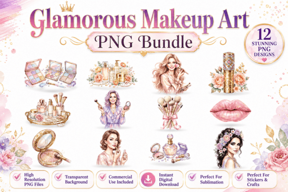 Download Glamorous Makeup Art PNG Bundle - Premium Bundle