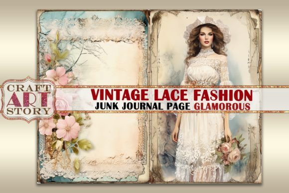 Download Lace Fashion Junk Journal Glamorous - Glamorous Collection